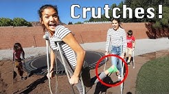 Last to drop the CRUTCHES!! Cora gets crutches today!