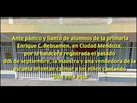 Maestra calma a alumnos cantando tras balacera en #CiudadMendoza