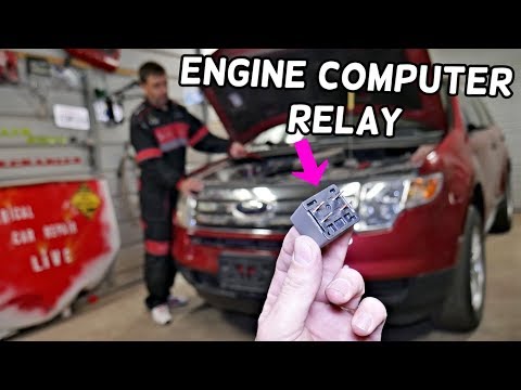 FORD EDGE ENGINE COMPUTER RELAY LOCATION REPLACEMENT. ECU PCM DME FUSE