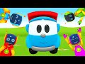 Leo the truck full episodes. Toy robots build cars for kids! The locomotive, the electrovan and more