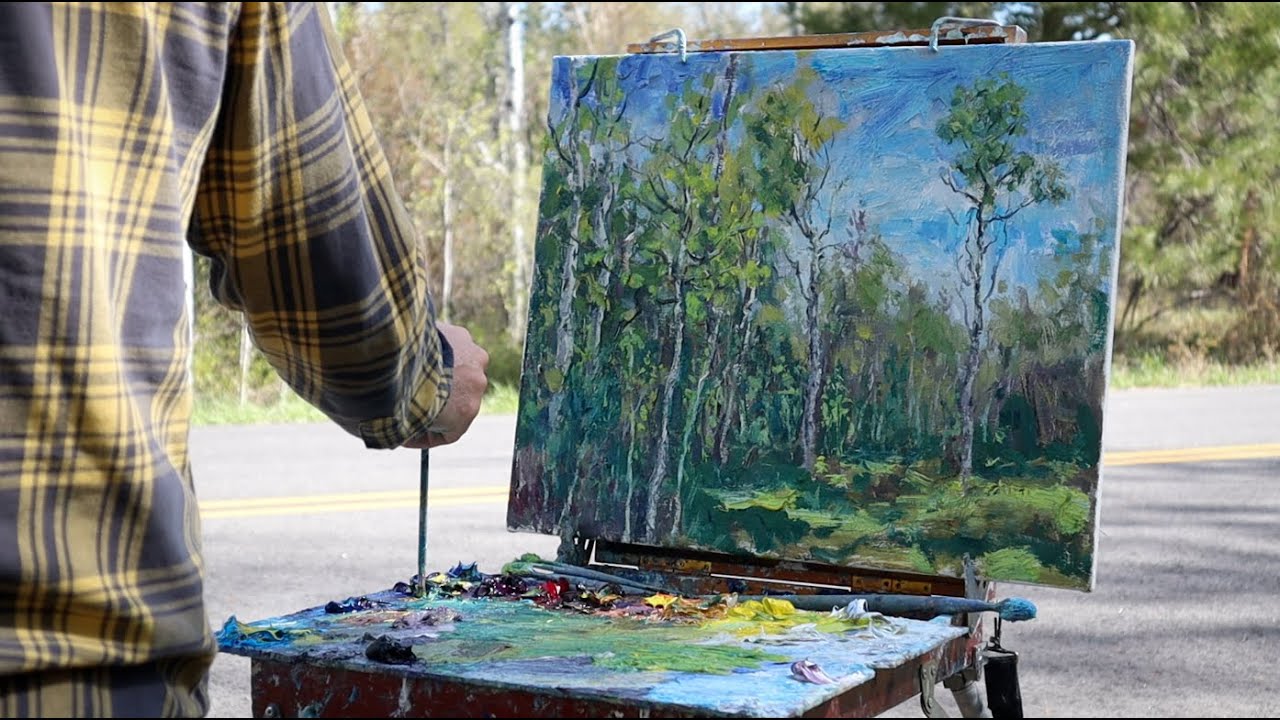 Plein Air Painting: Spring Aspens