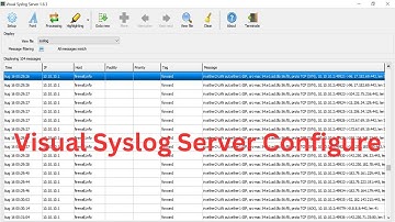 How to Configure Log Server Through Visual Syslog Software.