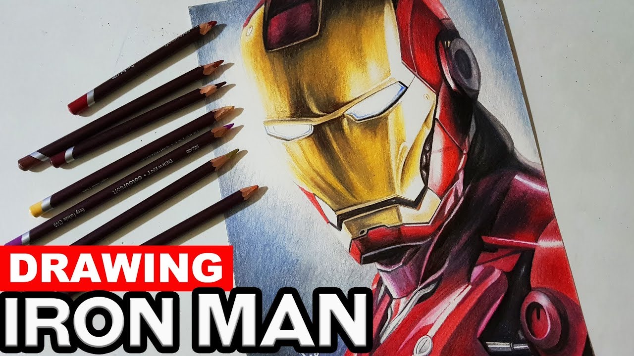 The Iron Man Extremis Drawing Color - Colored Pencil - Ironman Transparent  PNG