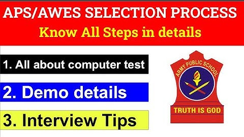 APS/AWES SELECTION PROCESS | APS COMPUTER PROFICIENCY TEST | ARMY PUBLIC SCHOOL INTERVIEW | APS DEMO