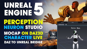 Daz to Unreal Bridge ~ Stream Perception Neuron Studio Suit Mocap data  on a Daz Character in UE5