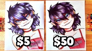 $5 Pencils Vs. $50 Pencils | Prismacolor & Crayola CHEAP Vs. EXPENSIVE