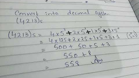 Convert  system  with base 5 into decimal  system.