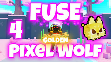 🐯What happens when you Fuse 4 Golden Pixel Wolf || Pet Simulator X🐯