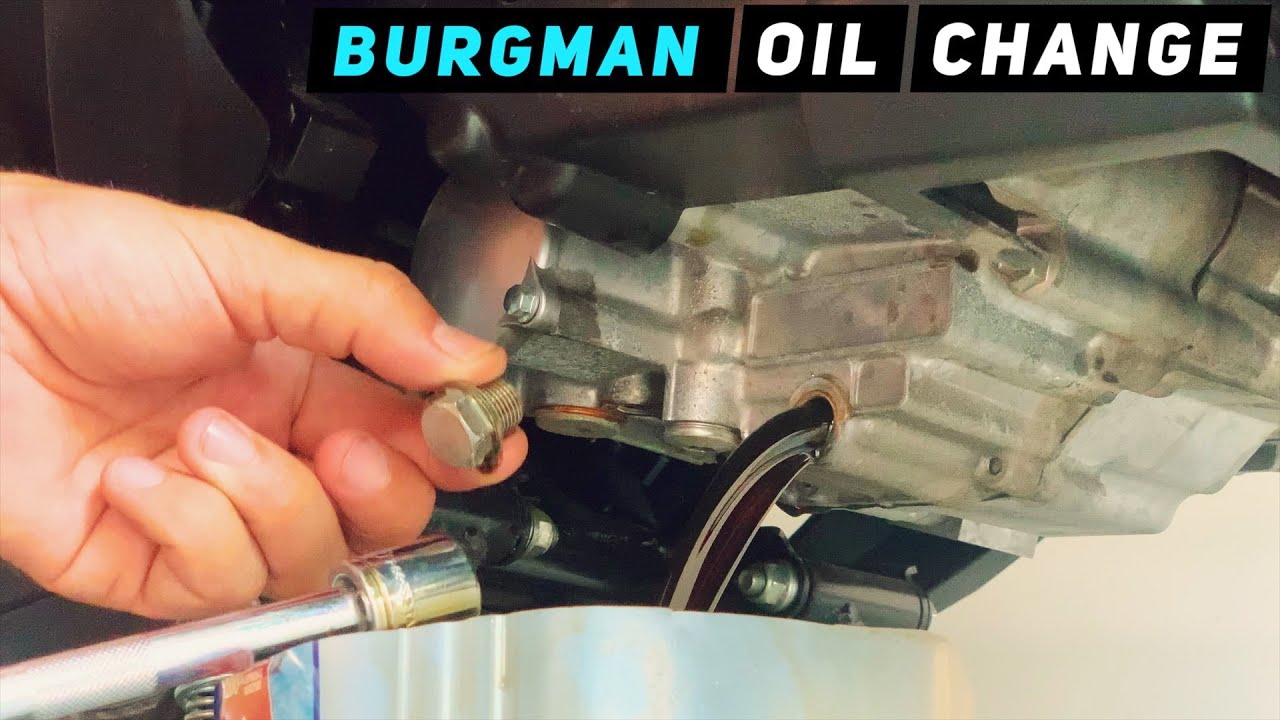 Suzuki Burgman 400 Engine Oil / Oil Filter Change 2017 Current Mitch's Scooter Stuff