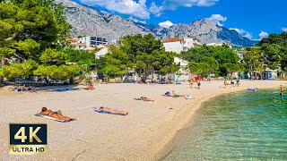 Baska Voda 🇭🇷 Croatia 4K Makarska Riviera Walking Tour 2023