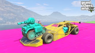 Cars Vs Toy Cars 223.223% People Break Their Chair After This Race in GTA 5!