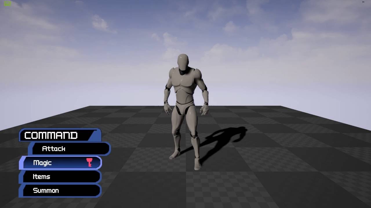 Unreal Engine 4 - Kingdom Hearts 1 Command HUD