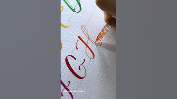 Uppercase A - Z calligraphy! #shorts #calligraphy #lettering #handlettering #art