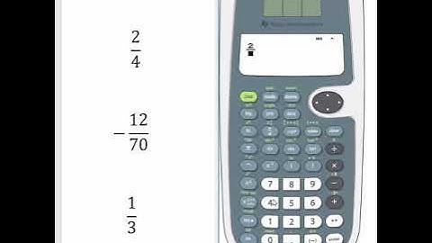 TI30XS Multiview Calculator - Fractions