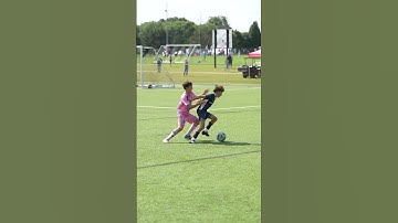 Thiago Messi and Jackson Ray (67) going at it at MLS NEXT CUP