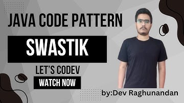 Swastik Pattern in Java || How to code Swastik in Java || java programming || Swastik || Coding