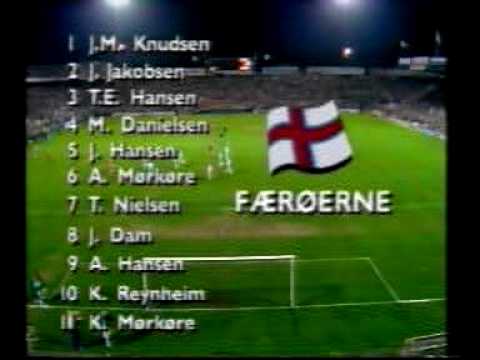 Denmark - Faroes 4-1. Euro-92 qualifiers. Part 1. ...