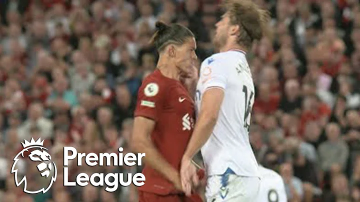 Darwin Nunez gets red card for headbutt on Joachim...