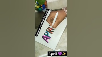 Thumbnail of April month ..✨💜#song 🤍✨#spotify #lovesong #love #calligraphy #trending #memorybook #calligraphy