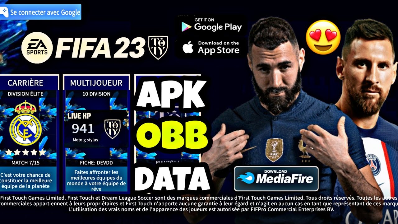 DLS 19 Mod FIFA 23 (APK+DATA+OBB) 350 MB Best Graphics. 