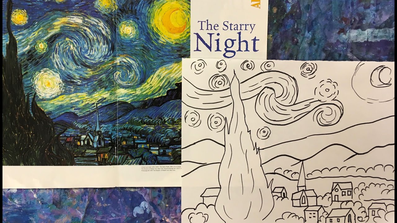 starry night sketch