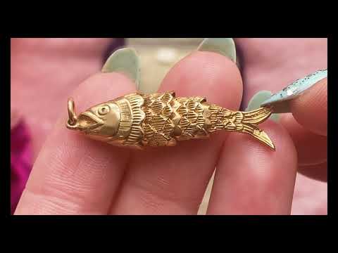 ENAMELED CLOISONNE' ARTICULATED Koi Carp Fish Necklace EUR 12,00 - PicClick  IT
