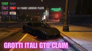 Grotti Itali GTO Claimable with LS Panic License Plate | Gta 5 online #gta5