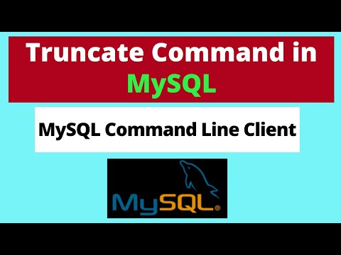 Truncate Table in MySQL | Truncate Command in MySQL | | Truncate in MySQL |