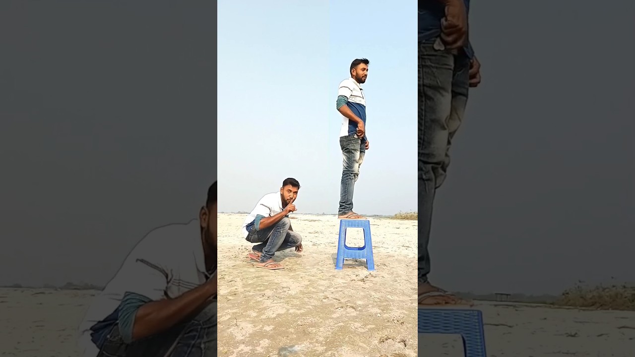 Funny invisible table double roll vfx video