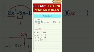 Paham PEMFAKTORAN PERSAMAAN KUADRAT #persamaankuadrat #pemfaktoran #faktorisasi Paham PEMFAKTORAN PERSAMAAN KUADRAT #persamaankuadrat #pemfaktoran #faktorisasi