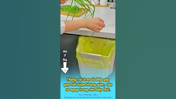 Thùng rác treo tủ bếp gấp gọn tiết kiệm không gian  #thungractreotubep #thungracgapgon #thungracgant