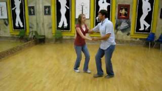 east coast swing (closed position), kick steps, inside turn