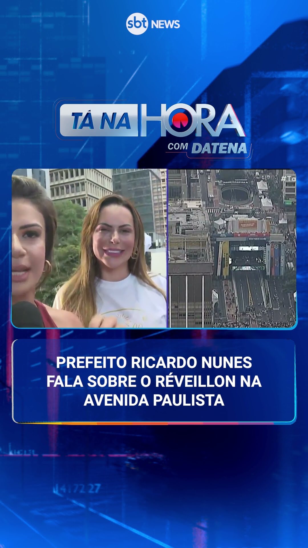 Prefeito Ricardo Nunes fala sobre festa de réveillon na Av. Paulista