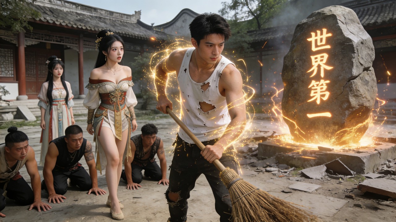 窮小子掃地五年被全武林當廢物，結果一出手直接打穿天下！第一武神隱忍回️歸，絕色女徒跪求侍寢！