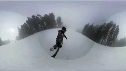 360 VR snowboarding footage with skybox stabilization (shot with Nikon Keymission 360)