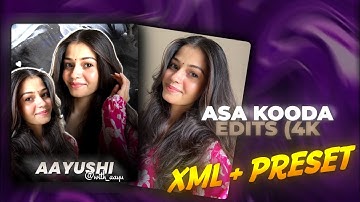 Ae Inspired | Aasa Kooda - Alight motion Xml + Clips by srbhx 4k.