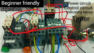 Stardelta starter |Complete wiring of power and control circuit| Stardelta control connection