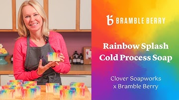 How to Make Rainbow Splash Cold Process Soap 🌈  | BrambleBerry.com