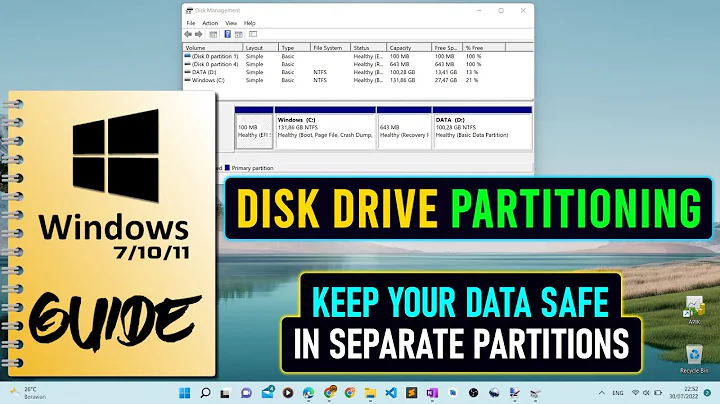 How To Partition Disk Drive In Windows 7/8/10/11 | Keep Your Data Safe In Separate Partitions