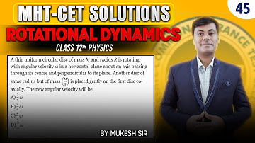 A thin uniform circular disc of mass M and radius R is rotating with angular | PGMN Solutions
