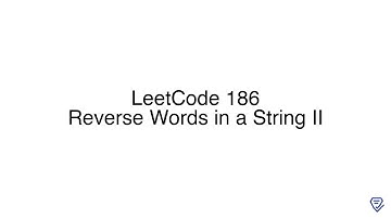 LeetCode 186: Reverse Words in a String II