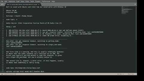 Dell Intel laptop no sound with Ubuntu 18
