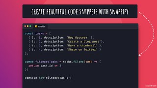 Create Beautiful Code Snippets in Snappify (Beginner-Friendly & Fast!)
