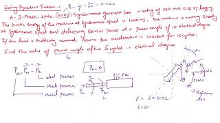 Celebrity Power system analysis - Module 5 Swing equation problem 1 Profile