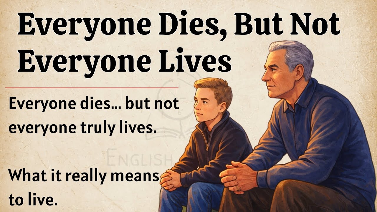 Everyone Dies, But Not Everyone Lives | How to Live a Fulfilling Life | Improve Your English Fluency