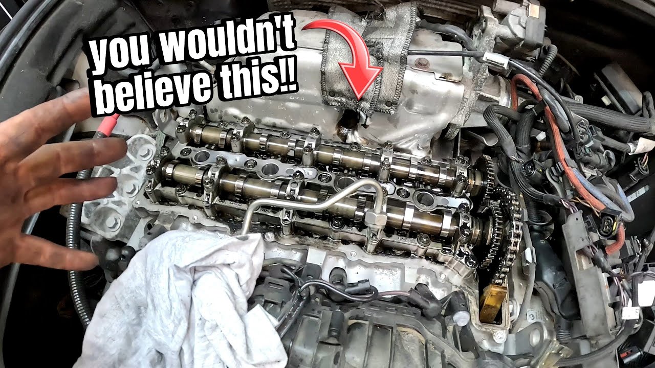 mini countryman 1.6d n47 oil leak. cracked camshaft cover YouTube
