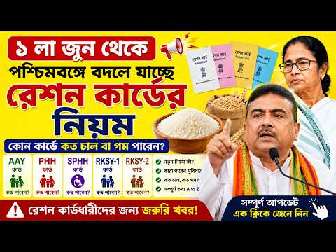 New Ration Rules from June 1st? | WB Ration Card News 2026 | AAY, PHH, SPHH, RKSY-1, RKSY-2