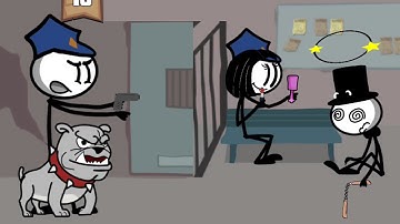 Prison Break Stickman Story - Puzzle Game (Android,iOS) Part 2 - Chasing