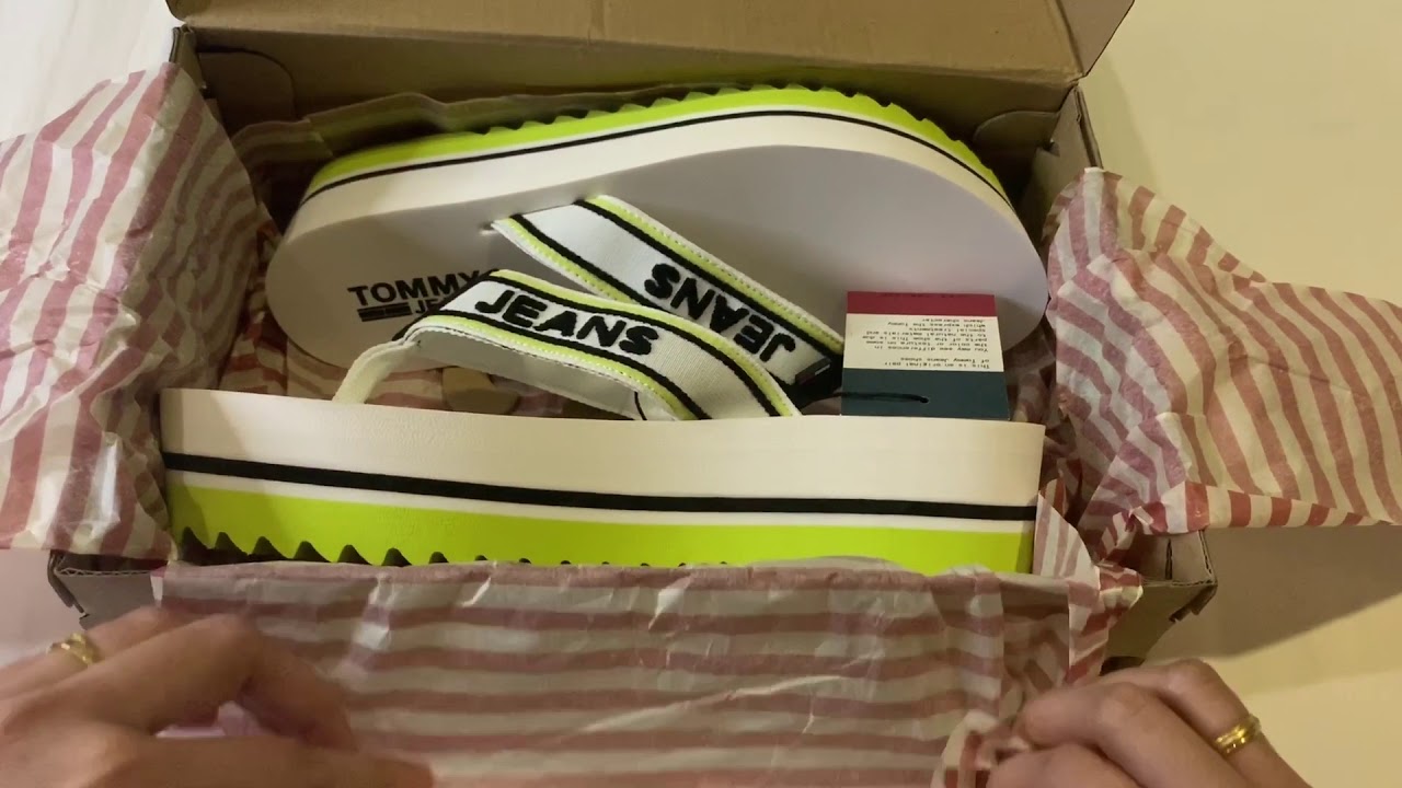 Tommy Hilfiger Flatform summer sandal unboxing