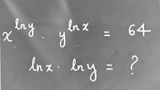 A nice exponential logarithmic problem || Maths Olympiad Question lnx.lny #mathstricks #logarithmic